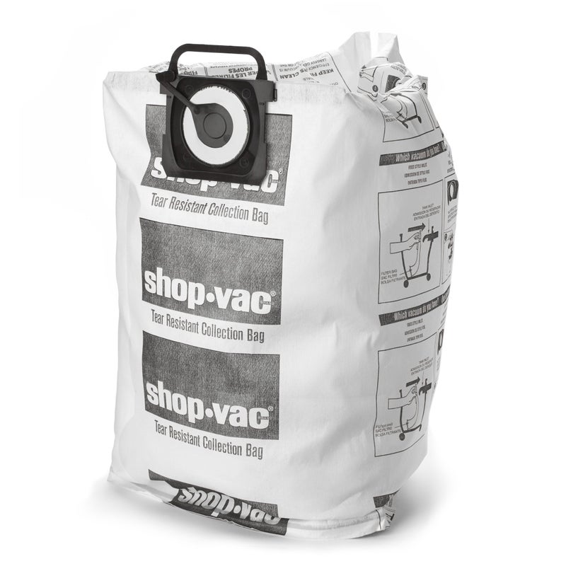SHOPVAC Shop-Vac 9021433 Tear-Resistant Dry Collection Vacuum Bags, Fits 12-20 Gallon Tanks, Efficient Debris and Dust Collection, (2-Pack) - Image 5